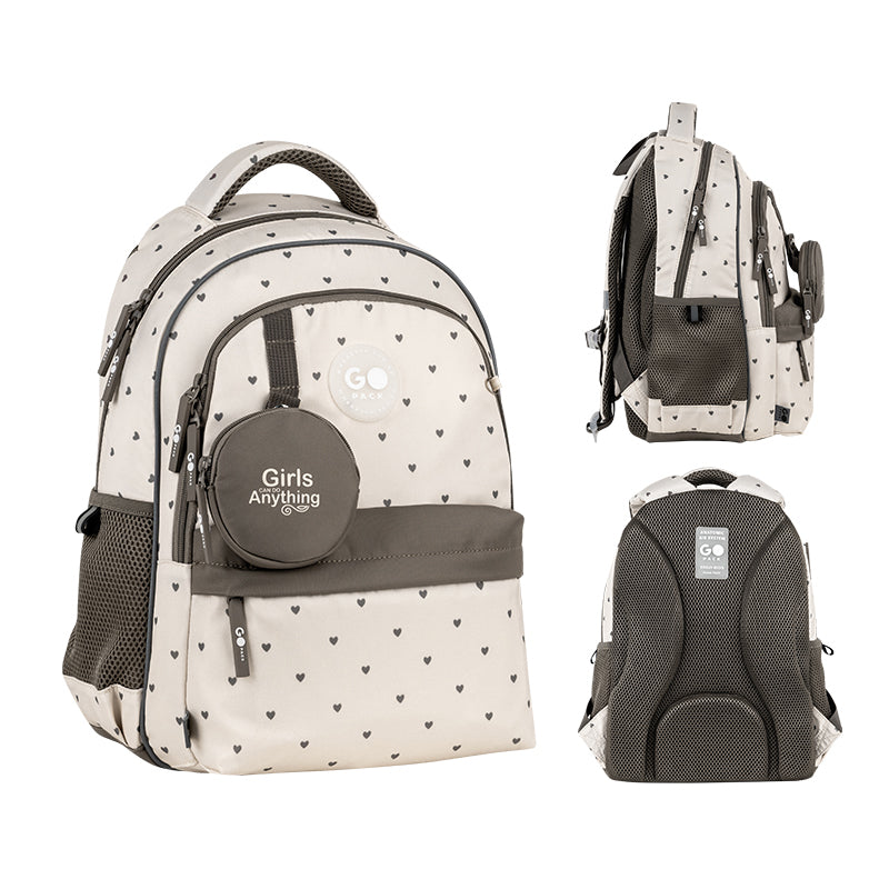 Plecak GoPack Education Beige Polka Dots GO26-182M-3