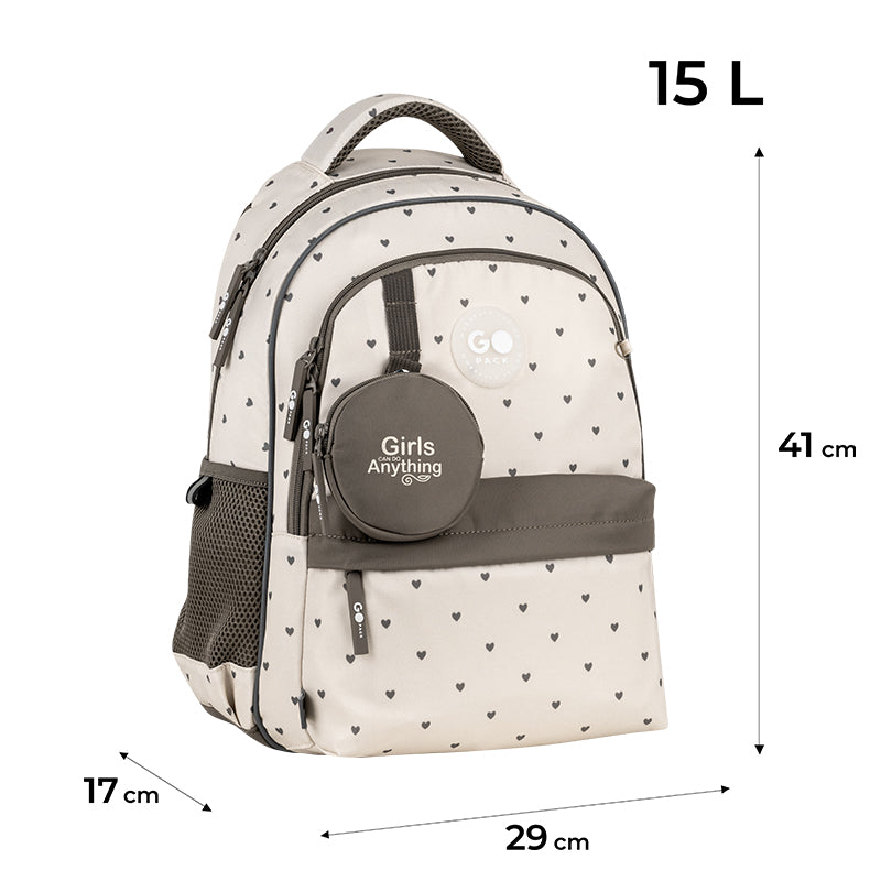 Plecak GoPack Education Beige Polka Dots GO26-182M-3